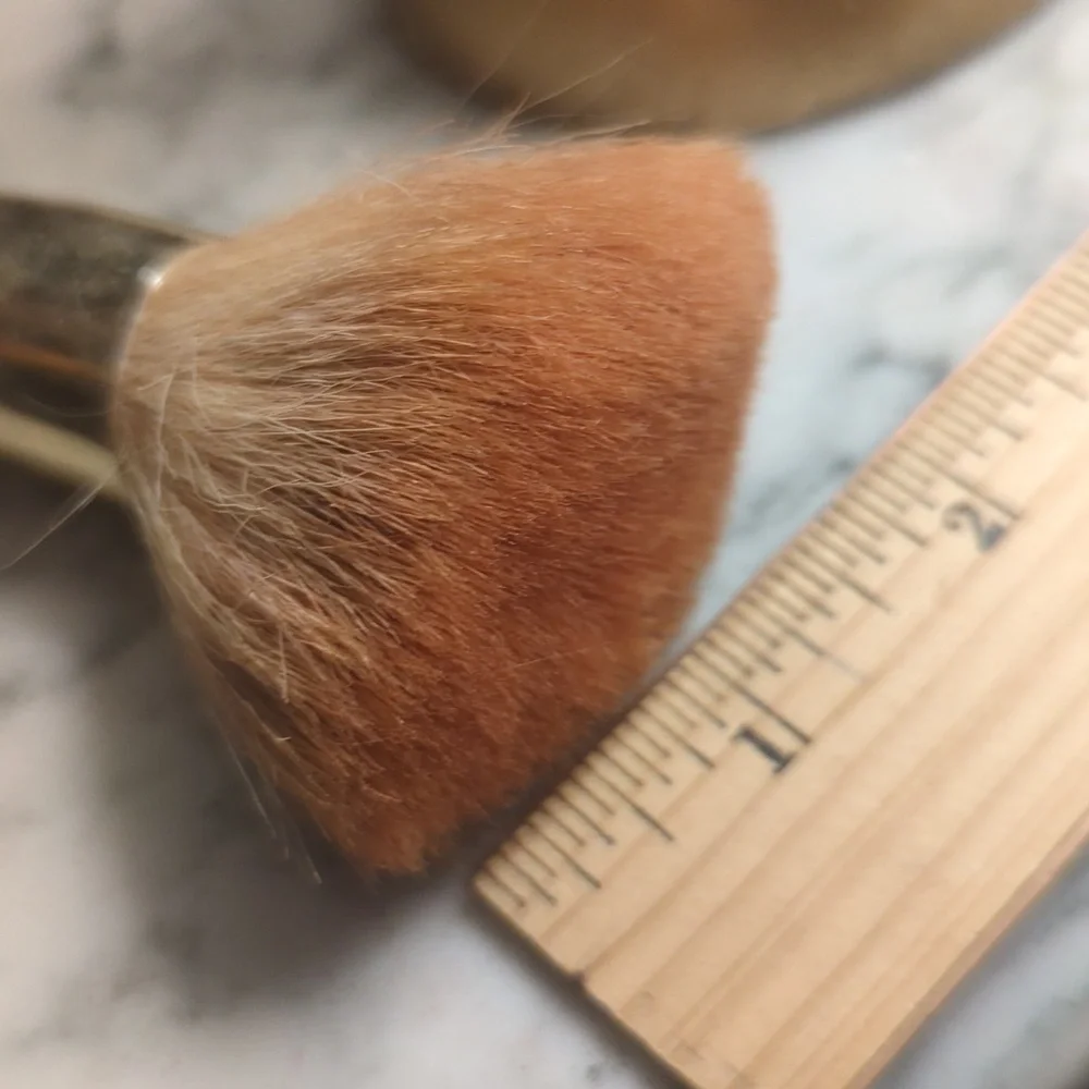 🩷 Vintage Mary Kay Gold Pink Makeup Brush 1980's